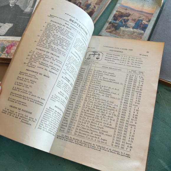 20 antique books from 1800’s - 1920’s French crafting journaling ephemera - Picture 9 of 10